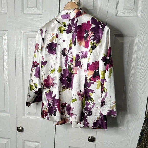 Alex Evenings Women's 1X Vintage Floral 2 Piece Blazer Cami Set NWOT Condition - Picture 8 of 16